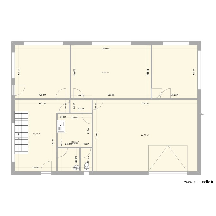 ELYATIS LOCAL. Plan de 4 pièces et 135 m2