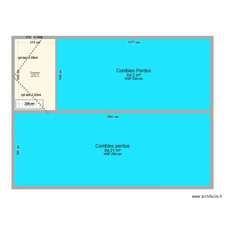 PINETRE / FOURNIER . Plan de 15 pièces et 326 m2