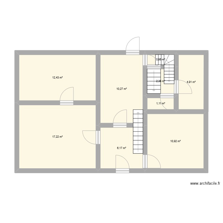 Eschau V2. Plan de 9 pièces et 66 m2