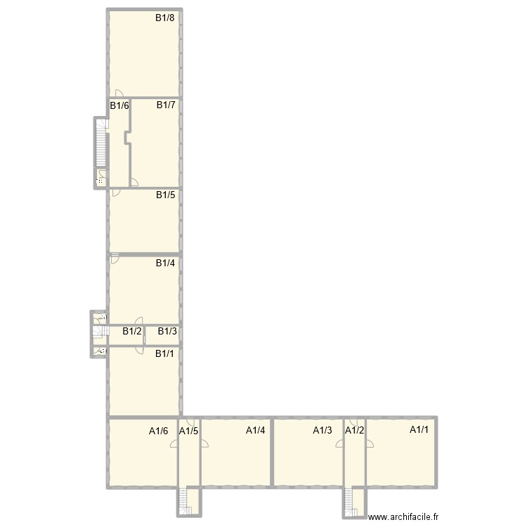 EFAN - A&B1er. Plan de 17 pièces et 593 m2