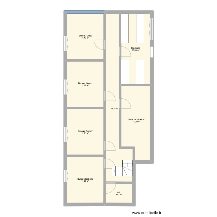 Haut atelier modification. Plan de 8 pièces et 93 m2