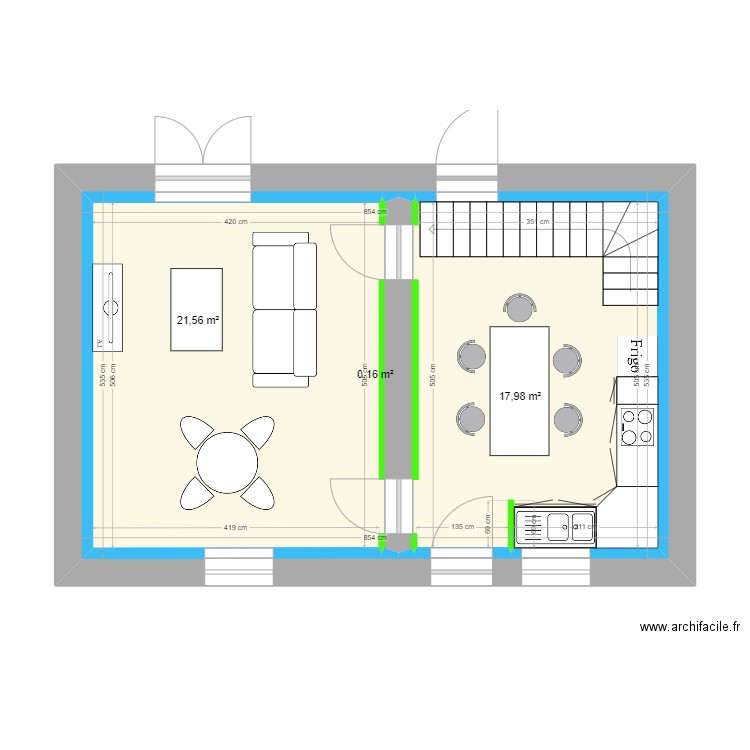 rigal 2. Plan de 3 pièces et 85 m2