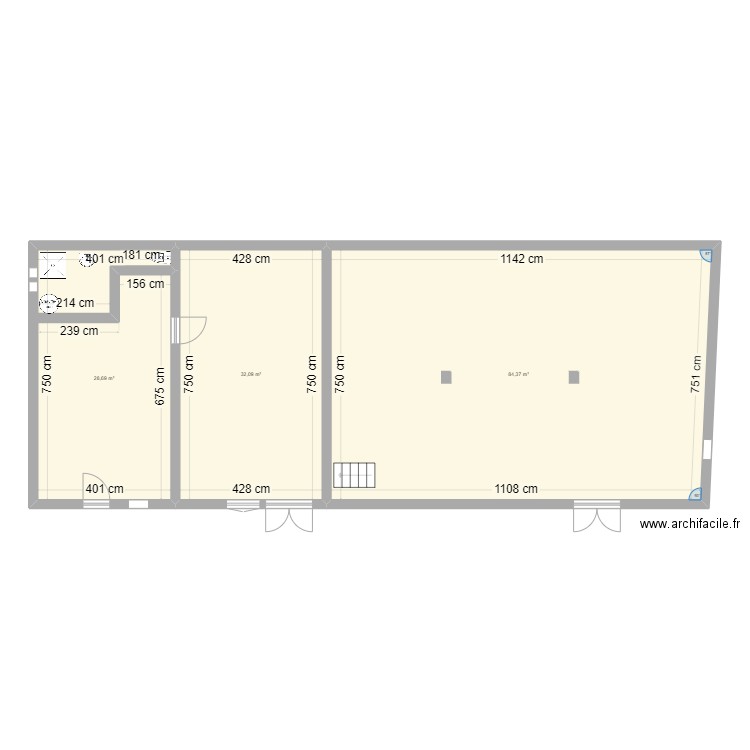 Pellafol maison. Plan de 3 pièces et 145 m2