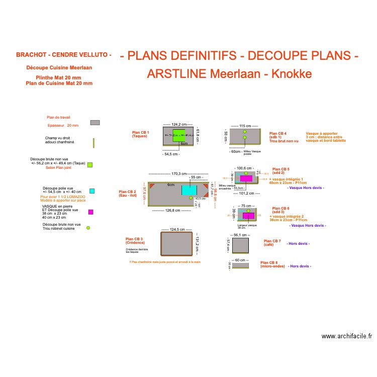 Découpe Cuisine Meerlaan - plans . Plan de 0 pièce et 0 m2