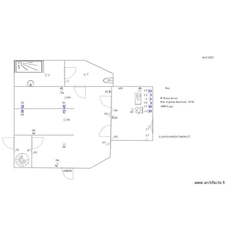 Busseret petit 39 400 22. Plan de 3 pièces et 49 m2