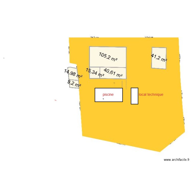 cadastre maison garage. Plan de 0 pièce et 0 m2