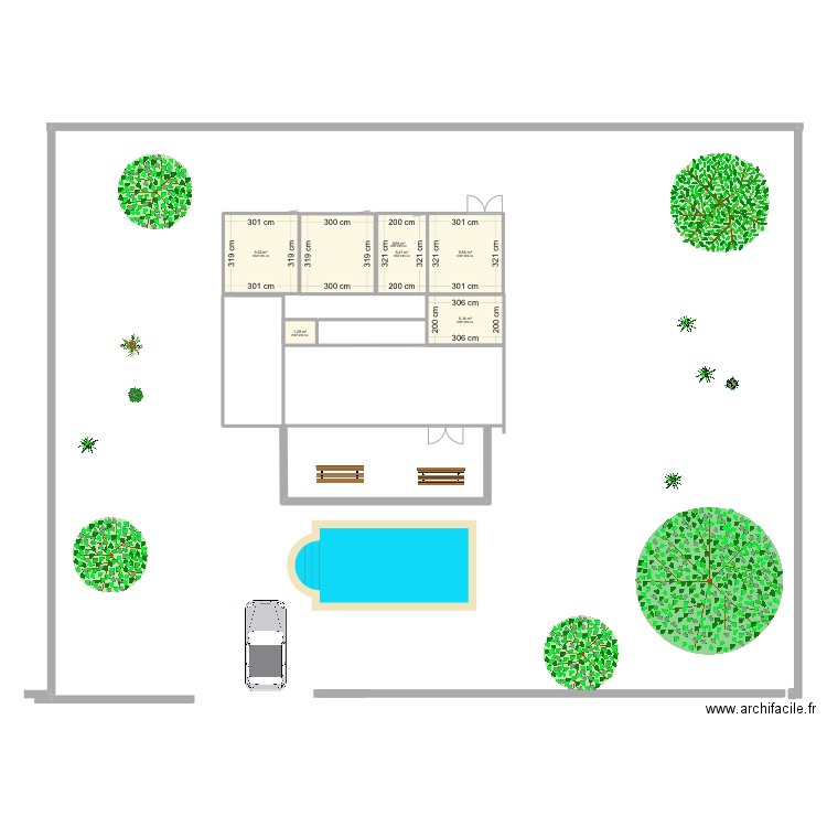 Plan définitif maison . Plan de 6 pièces et 43 m2