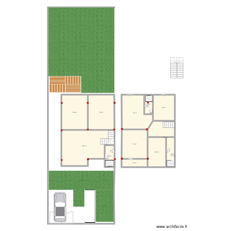 tbolba. Plan de 11 pièces et 131 m2