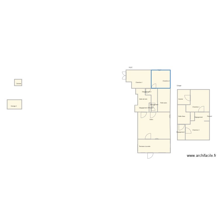 SCI DE L'UNION. Plan de 15 pièces et 91 m2