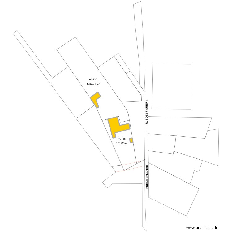 PLAN DE MASSE EXISTANT 2. Plan de 3 pièces et 174 m2