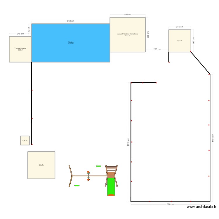 Kelenn. Plan de 6 pièces et 73 m2