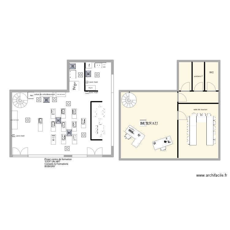 plan Bobigny. Plan de 5 pièces et 132 m2