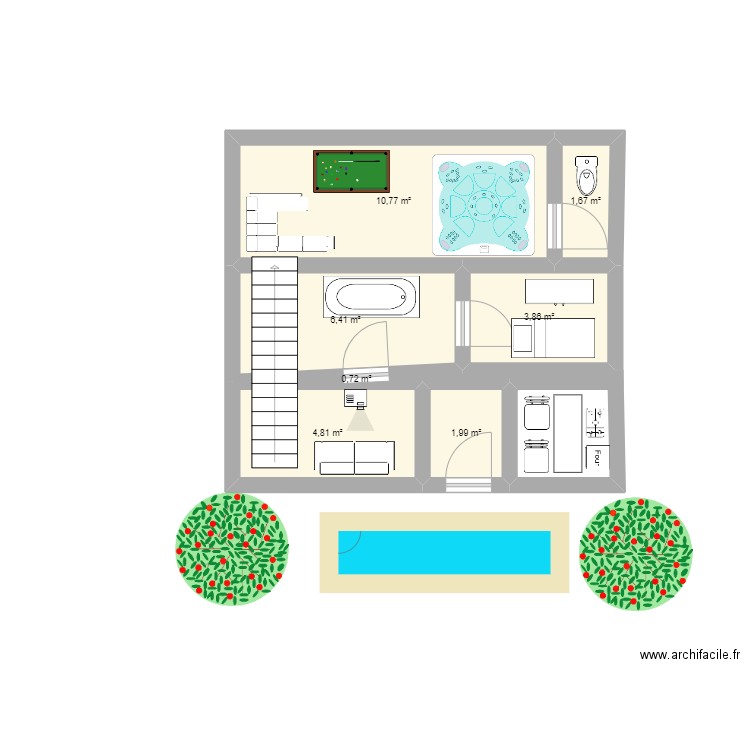 gabin. Plan de 7 pièces et 30 m2