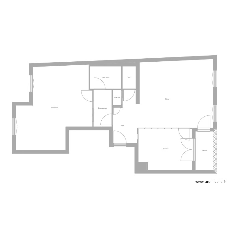 Duboc. Plan de 11 pièces et 81 m2