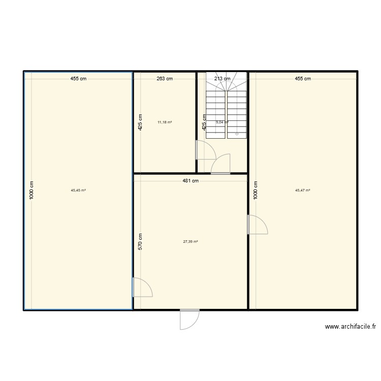 lecoufle. Plan de 5 pièces et 139 m2