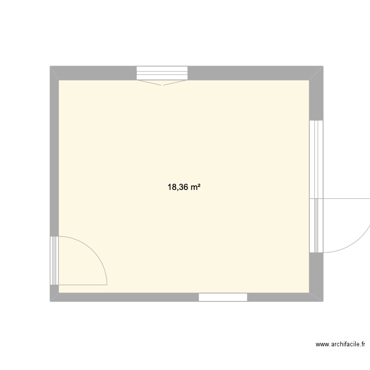 CuisineAth. Plan de 1 pièce et 18 m2