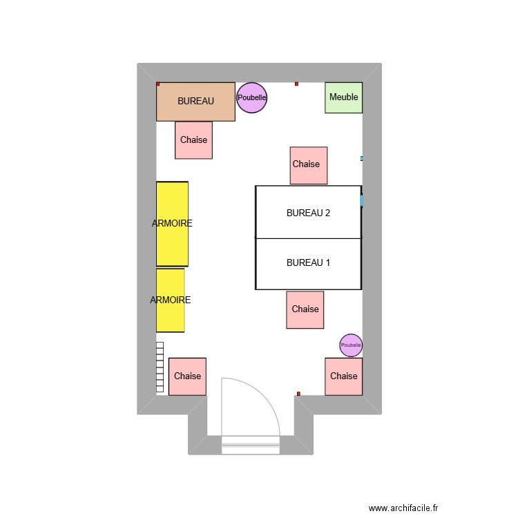 SNFOLC2.2. Plan de 1 pièce et 13 m2