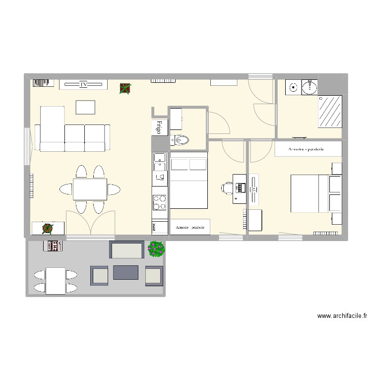 Appartement F3 lot 205 Les Sélestines à Colmar. Plan de 8 pièces et 75 m2