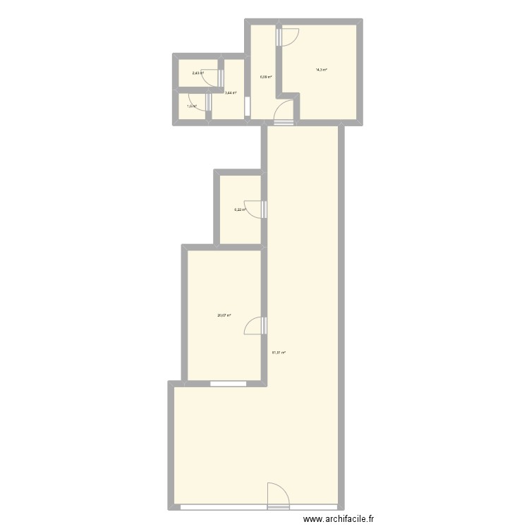 DA ZIA MARIA PLAN AVNAT TRAVAUX. Plan de 8 pièces et 136 m2