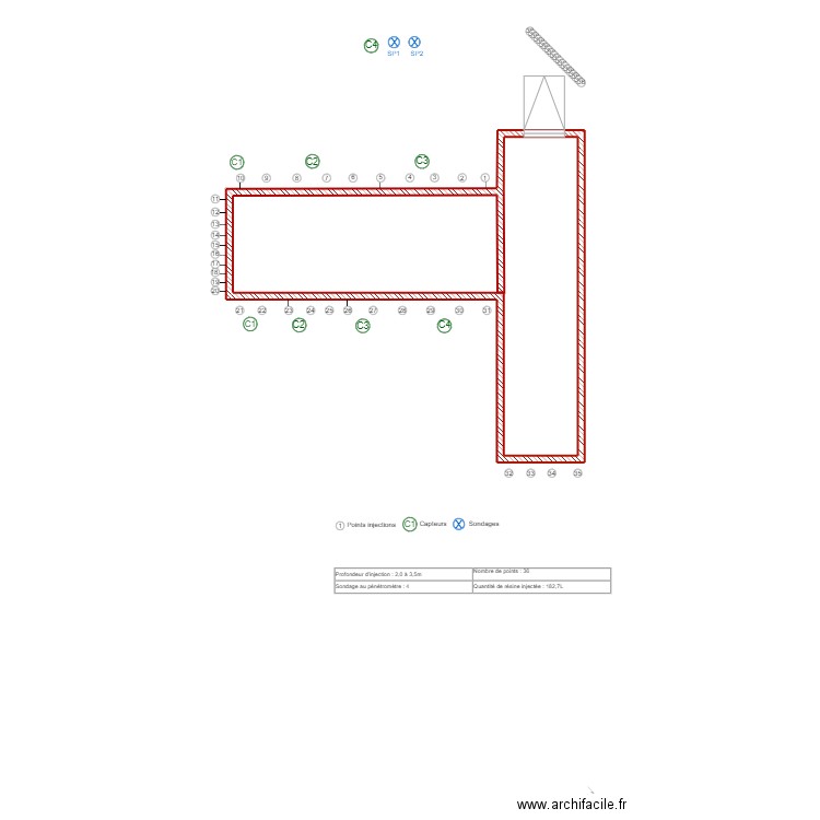 Maillard. Plan de 1 pièce et 68 m2