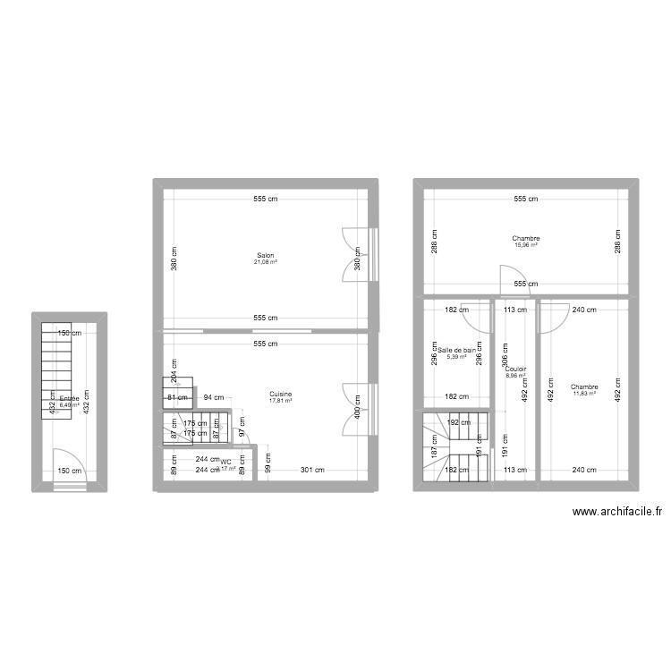 Savenay. Plan de 9 pièces et 91 m2