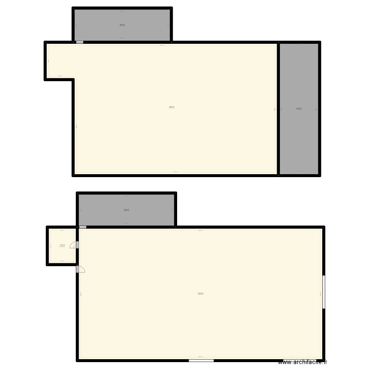 magasin. Plan de 6 pièces et 1067 m2