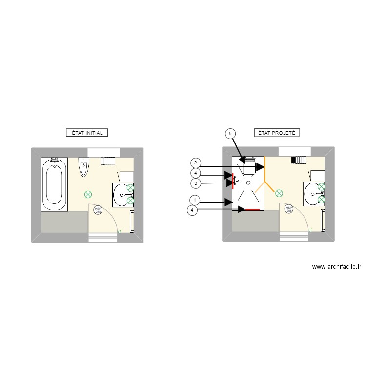 PASSEMART. Plan de 2 pièces et 11 m2