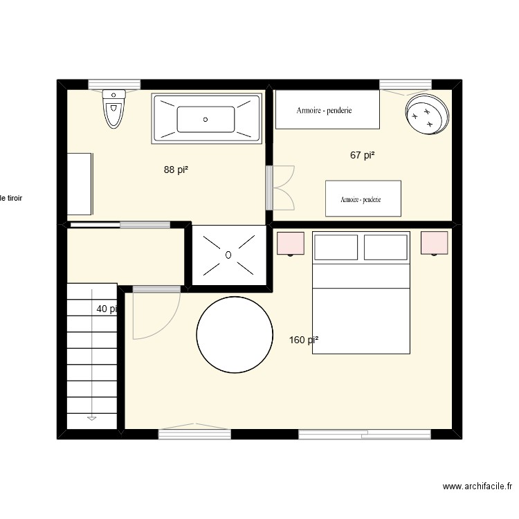 Plan1. Plan de 4 pièces et 33 m2