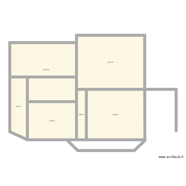 plan de masse. Plan de 6 pièces et 125 m2