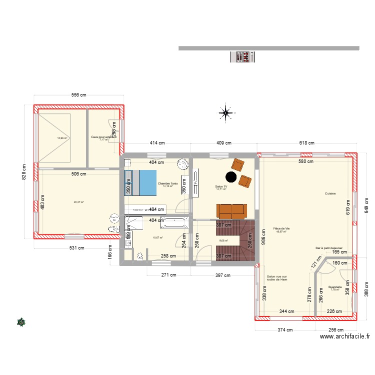 Devis Extension 2. Plan de 23 pièces et 242 m2