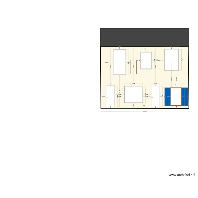 Laneuville. Plan de 1 pièce et 66 m2