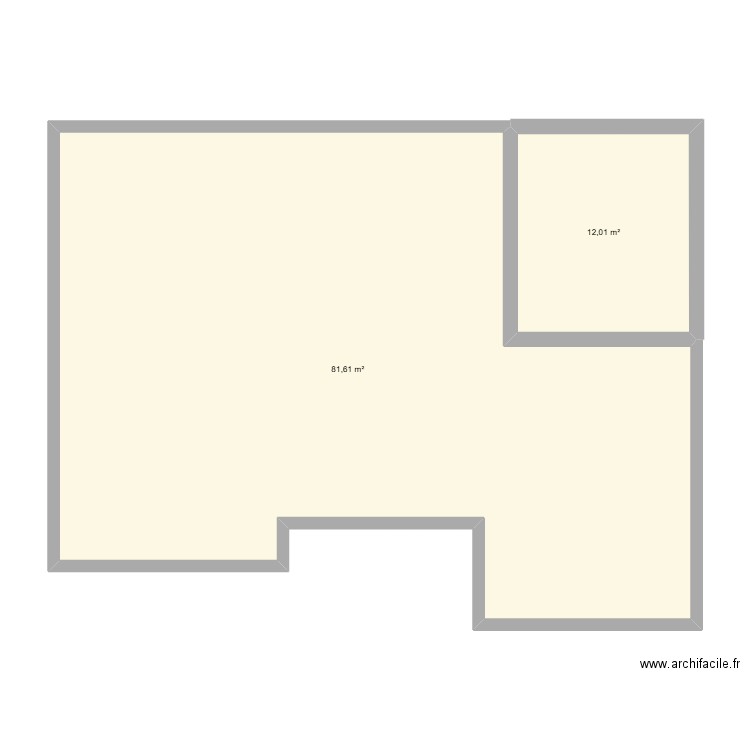 Maison - RDC / étage 1. Plan de 2 pièces et 94 m2