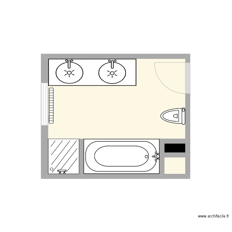 Picaronny. Plan de 3 pièces et 8 m2