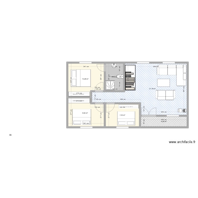 moustapha seye. Plan de 6 pièces et 66 m2