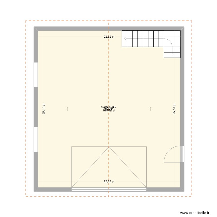 garage. Plan de 3 pièces et 110 m2