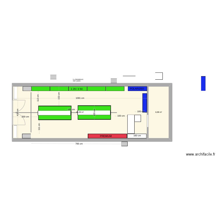 PLAN SUNGLASSES V4 YUSSIMI. Plan de 2 pièces et 52 m2