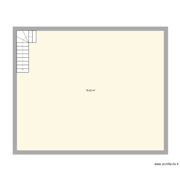 2001. Plan de 1 pièce et 79 m2