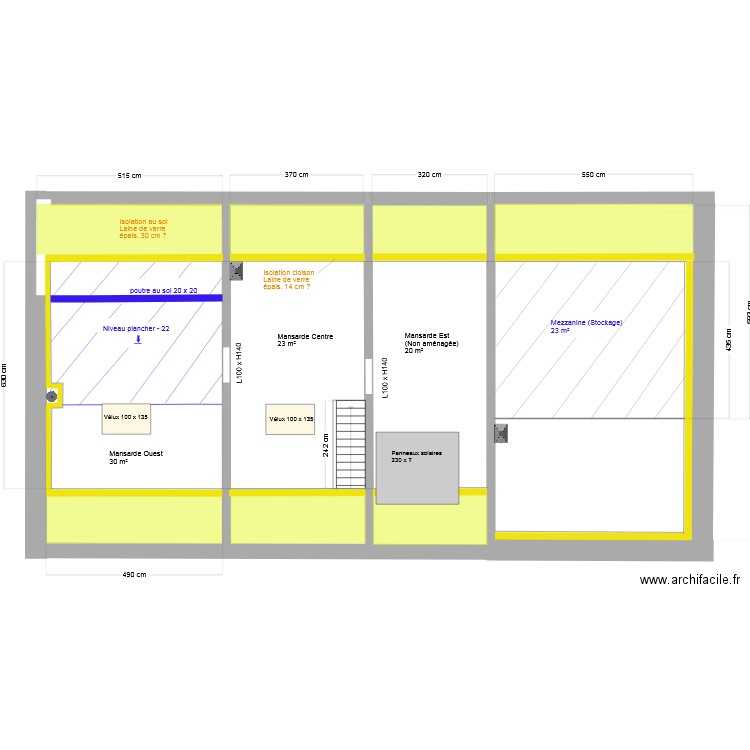 Combles_V1_Après travaux. Plan de 0 pièce et 0 m2