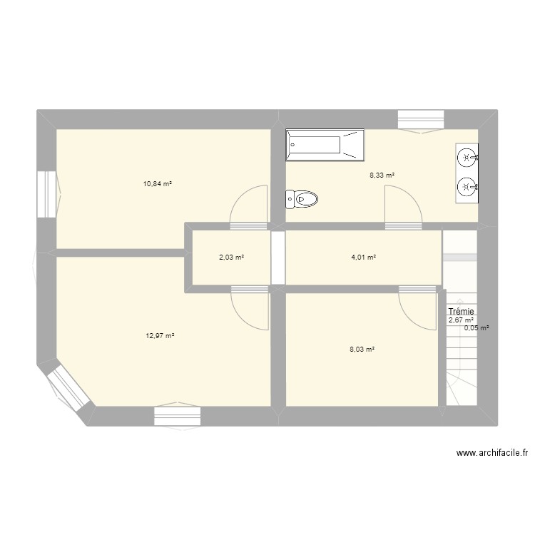 La Sicaudais 5p 100m² Keymex 2864357903. Plan de 12 pièces et 98 m2