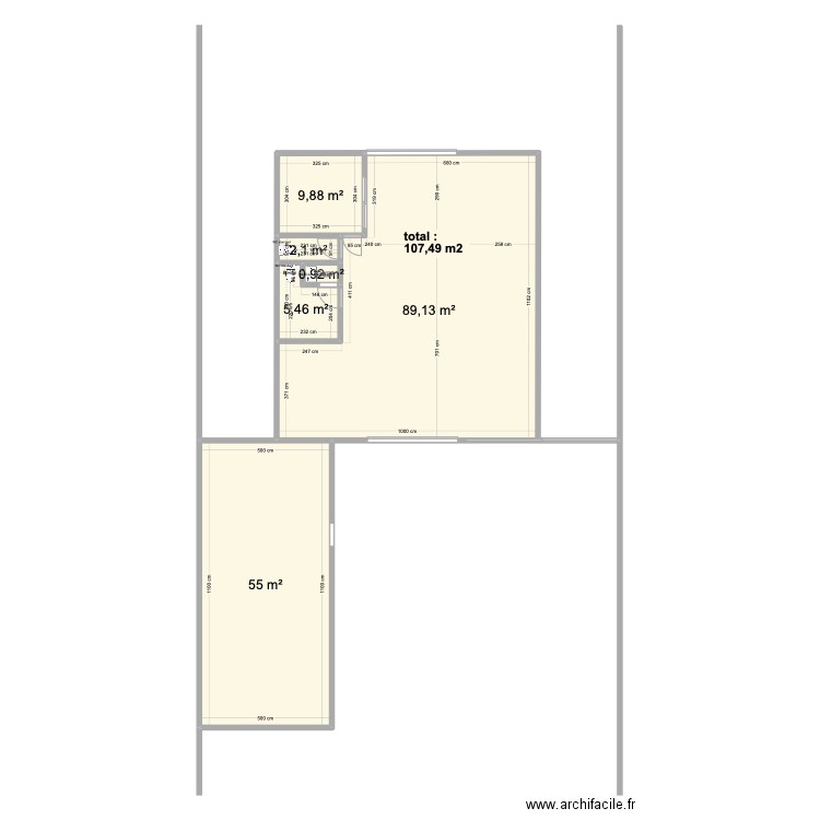 thierry dégaine. Plan de 6 pièces et 162 m2