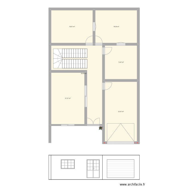 choof. Plan de 6 pièces et 118 m2