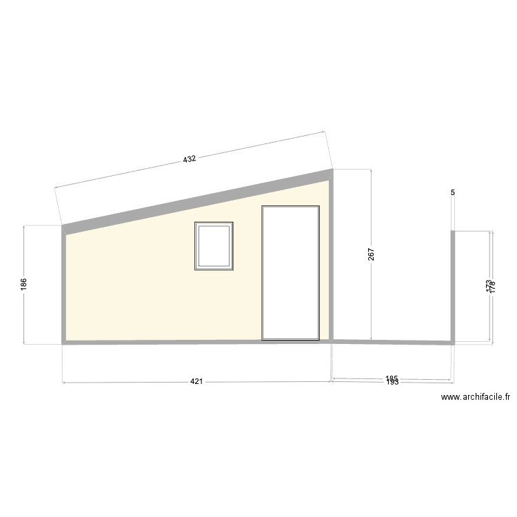 facade abri Pénerf 2025_11. Plan de 1 pièce et 9 m2