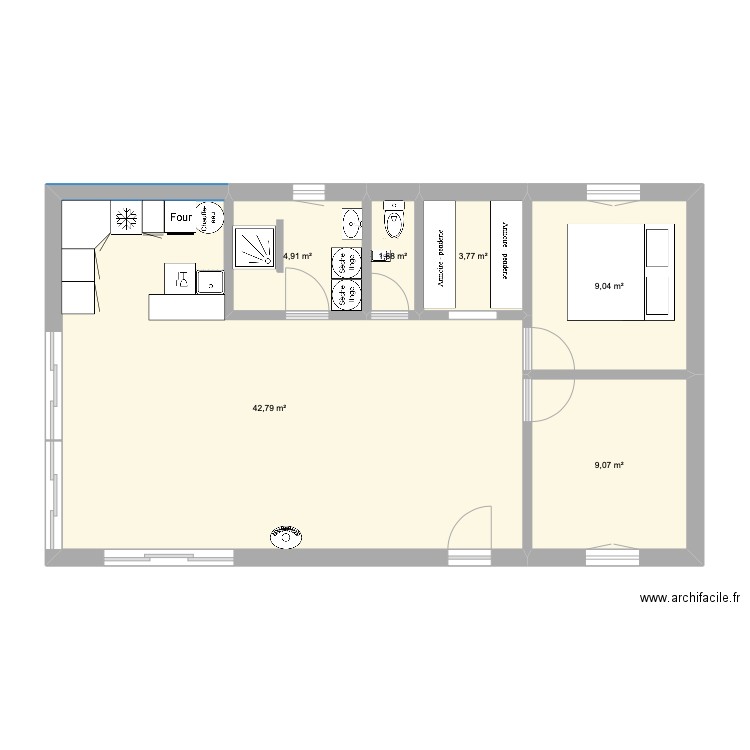 9 mars 2025 plan. Plan de 6 pièces et 71 m2