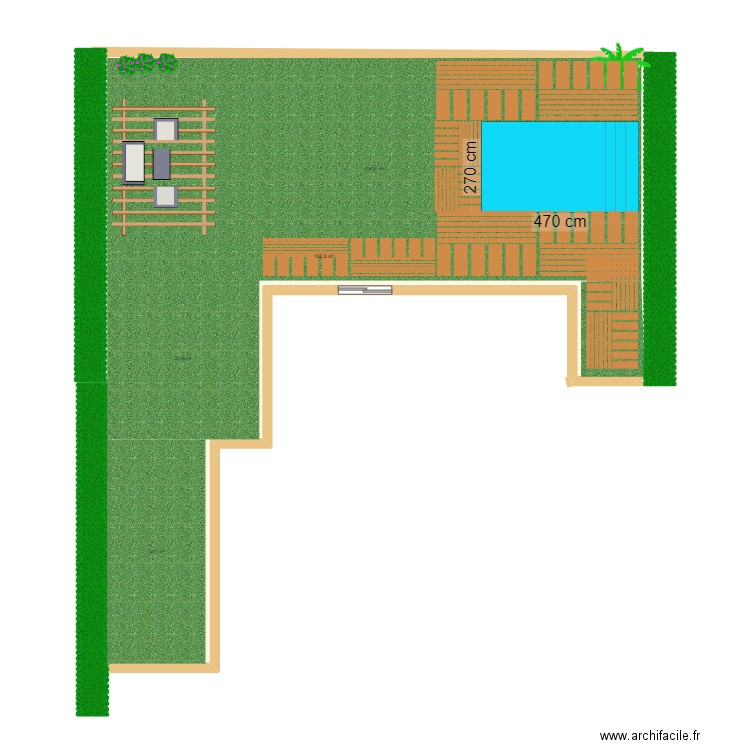 piscine1. Plan de 1 pièce et 161 m2