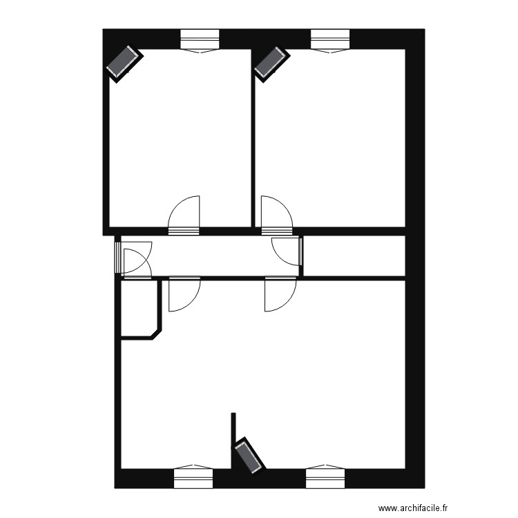 SCI DANABAA. Plan de 6 pièces et 76 m2