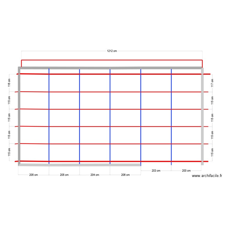 charpente   capinage. Plan de 39 pièces et 80 m2