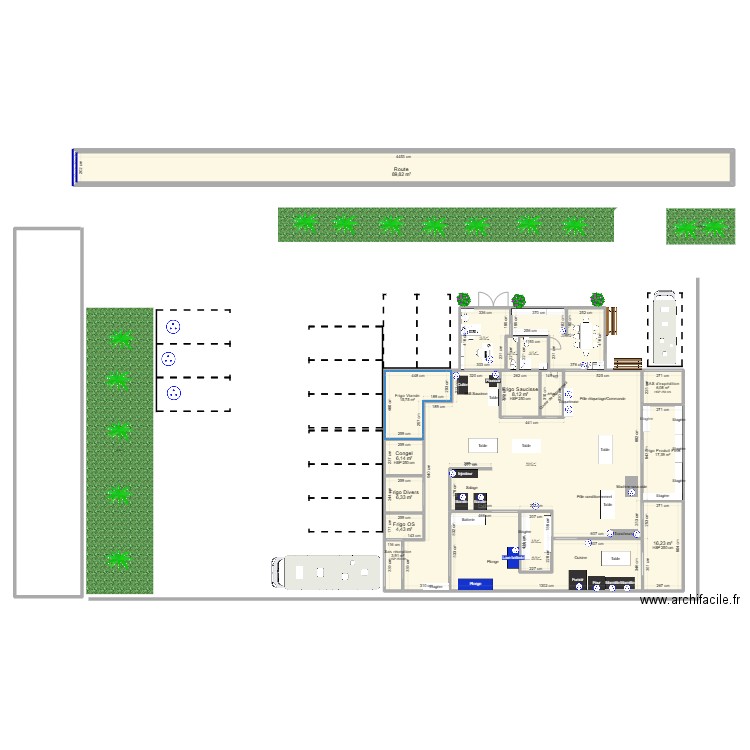 Plan Batiment 15X20 Electricité. Plan de 18 pièces et 422 m2