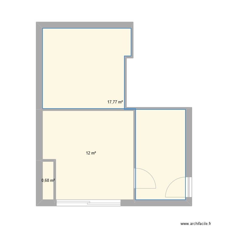 Garage. Plan de 3 pièces et 30 m2