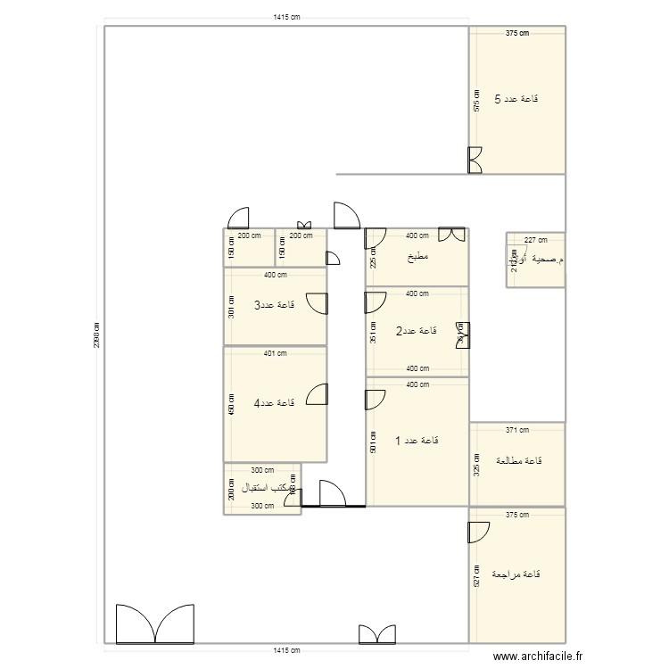 TISS GARDERIE. Plan de 12 pièces et 143 m2