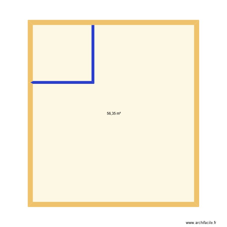 Essai suite. Plan de 1 pièce et 56 m2